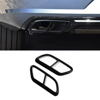 2x Embellecedores de escape negros cubierta de escape para Volvo S60 2020 S90 V90 2016-2019 Foto 1 de 4