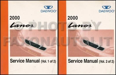 2000 Daewoo Lanos Servicio Manual 2 Volumen Juego Dealer Fábrica Reparar Tienda - Imagen 1 de 2
