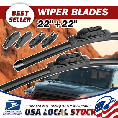 Limpiaparabrisas delantero 22" y 22" para Dodge Ram 1500 2500 3500 2009-2018 OEM Foto 1 de 4