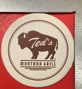 Ted Turner BISON Ted's Montana Grill 4 ZOLL RUNDER BIERUNTERSETZER - Bild 1 von 2