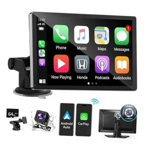9 inch HD Portable Wireless carplay Screen for car & Android Auto Touchscreen - Picture 1 of 7