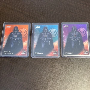 2025 Topps Chrome Star Wars Darth Vader Lot /25 Aurebesch  /150 /199 (3 Cards) - Picture 1 of 5