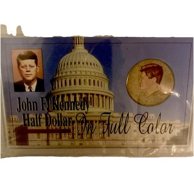 Moneda de medio dólar John F Kennedy a todo color 1996 sin circular Foto 1 de 4