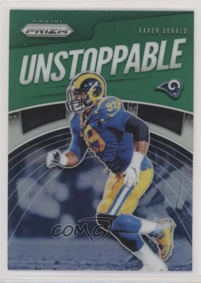 2019 Panini Prizm Unstoppable Green Prizm Aaron Donald #UN-AD - Image 1 of 2
