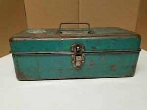 Vintage Metal Liberty Tackle Box Rochester NY - Picture 1 of 8