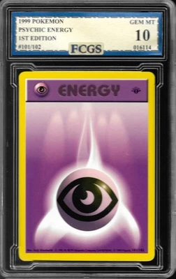 1999 Pokemon 1st Edition Psychic Energy #101 Graded FCGS 10 GEM MINT - Image 1 of 2