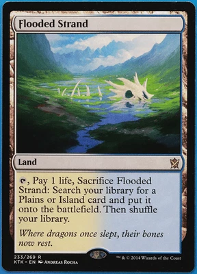 Flooded Strand Khans of Tarkir NM Land Rare MAGIC MTG CARD (ID# 506569) ABUGames - Image 1 of 2