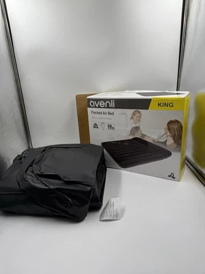 Raptavis King Size Flocked Air Mattress With Integrated Pillow - Image 1 of 4