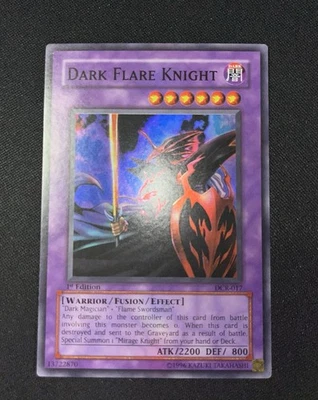 Yugioh Dark Flare Knight DCR-017 Super Rare 1st Ed NM - Image 1 of 2