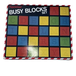 VINTAGE Complete Tupperware Busy Blocks Set All 30 Blocks Original Box Excellent - Picture 1 of 3