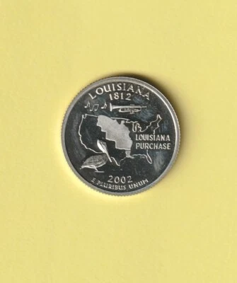2002 S 90% Silver Proof Louisiana State Quarter  - Image 1 of 2