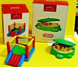 2023 2024Hallmark "JR. JUMP 'N SLIDE BOUNCER & TURTLE SANDBOX" Little Tikes - Picture 1 of 9