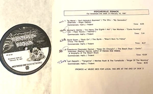 2/16/87 PSYCHEDELIC PSNACK RADIO SHOW, 5 MINI SHOWS (9 TO 15 MIN) & INTERVIEWS - Picture 1 of 1