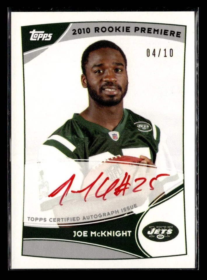 2010 Topps #RPA-JM Joe McKnight Rookie Premiere Autographs Red Ink #/10 - Image 1 of 2