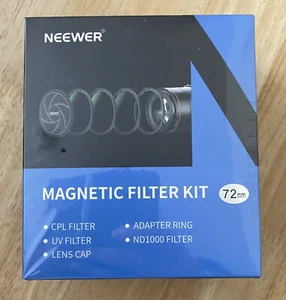 Neewer 72mm Magnetic Quick-to-Install ND1000 Lens Filter Kit &Cap&Adapter Ring - Picture 1 of 2