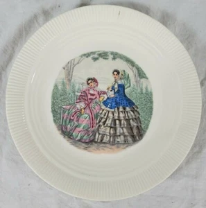 Godey Prints Salem Victory Victorian Ladies Dinner Plate 9.5" - Picture 1 of 7