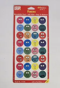 Mini 3/4" Emoji Face Stickers Hoja De 64 De Colección Años 80 90 Totalmente Nuevo - Imagen 1 de 8