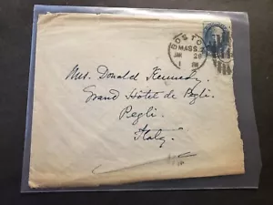 #185 Boston, Mass to PEGLI, ITALY 1886 Postal History Cover - Picture 1 of 2