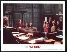 Libel 11"x14" Lobby Card #6 Dirk Bogarde Olivia de Havilland