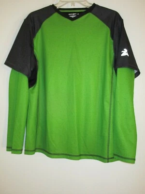 ZeroXposur ZX Dri-Tech Youth Boy's Long Sleeve Layered-Look T-Shirt Size XL - Image 1 of 4