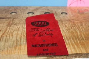 Vintage Shure Microphine Mic Bag for SM57 515SAC Etc Fuzzy Red Bag - Picture 1 of 3