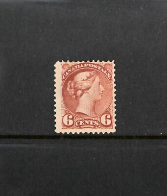 Canada Scott # 43 Red Brown F-VF MNG no gum Stamp  Cat $225 - Image 1 of 2