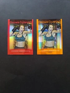 (2) 2021 Goodwin Champions /399 Orange + Red Prism #23 Joanna Jedrzejczyk - Picture 1 of 3
