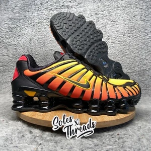 Nike Shox TL Men Size 10 Black Amarillo University Red AV3595-004 - Picture 1 of 7