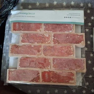 Commomy Decor 3D Faux Brick Peel and Stick Wall Panels 10 Pcs of 12"X12 NEW - Picture 1 of 3
