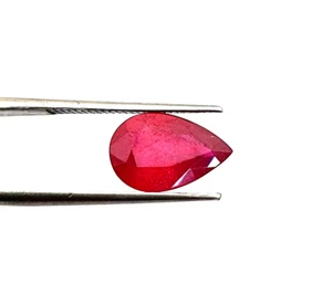 Natural Ruby Gemstone Pear Cut Loose Stone 9*14 MM 5.40 CT - Picture 1 of 5