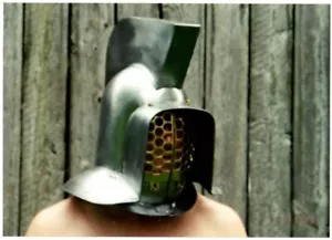 Life size iron & brass armor Roman Gladiator helmet - Picture 1 of 1
