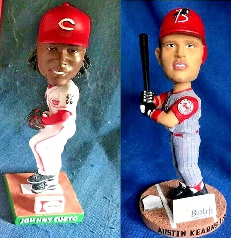 Billings Mustangs Bobblehead Lot Austin Kearns Johnny Cueto Cincinnati Reds MIB Cover
