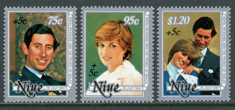 Niue Scott #B52-B54 MNH Prince Charles Lady Diana Wedding CV$3+ 396301 Cover