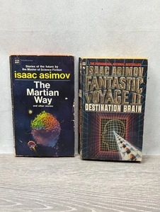 Lot of 2 Isaac Asimov Paperbacks The Martian Way & Fantastic Voyage II - Picture 1 of 9