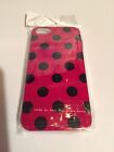 Apple IPHONE 5 5S Red With Black Polka Dots  Plastic Case