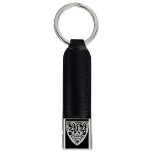 Vfb Stuttgart Llavero Lederschlaufe Negro/Plata Con Logo - Imagen 1 de 1