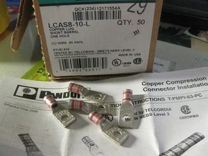 1 pieza de terminales LCAS8-10-L lengüeta comp cobre 1 orificio #8 AWG - Imagen 1 de 2