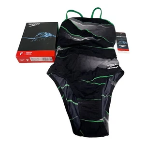 Speedo INFINITE Pulse Competition Racing Swimsuit Size 26 Green NEW NWT TAGS BOX - Picture 1 of 8