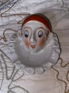 Mime Clown W/Ruffle Collar Ashtray Marked “Made In Japan” Listed Elsewhere $300+ - Picture 1 of 12