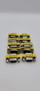 10x VGA SVGA 15 Pin Male to Female Gender Changer Adapter Coupler Mini Lot US - Picture 1 of 1