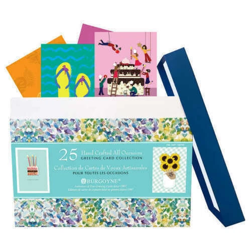 Burgoyne Hand-Crafted All Occasion Greeting Cards  - Pack of 25