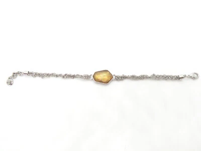 Chloe + Isabel Signed Women Quartz Stone Silver Jewelry Tennis Bracelet - Image 1 of 4