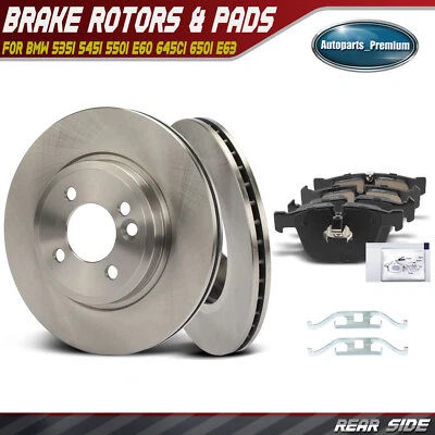Ротор заднего бокового дискового тормоза и тормозная колодка для BMW 535i 545i 550i E60 645Ci 650i E63 - Изображение 1 из 4