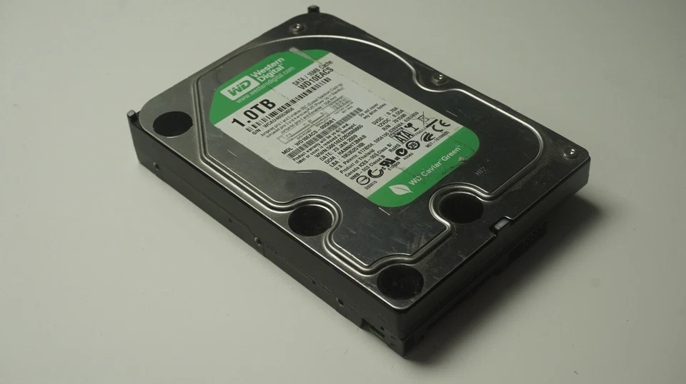 WD GreenPower WD10EACS-00D6B1 SATA HDD 1TB Hard Drive , r/n: 701590, HANNHT2MAB - Image 1 of 1