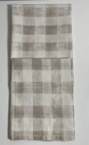 Pottery Barn Rhett Check 2 EuroShams Perkal neutral beige gingham Cottage 26x26 - Bild 1 von 13