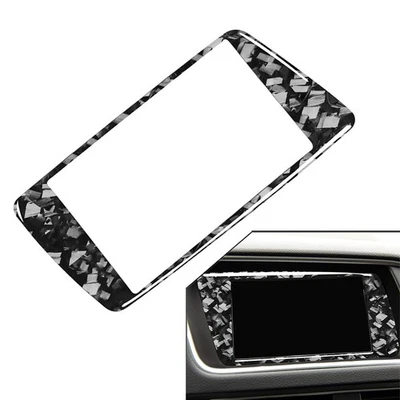 7" GPS Navigation Screen Panel Frame Cover Trim Forged Pattern For Audi Q5 SQ5 Foto 1 de 4