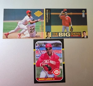 Barry Larkin 3 card Lot 1987 Donruss RC / 1994 Ultra / 1997 Big Show Insert - Picture 1 of 4