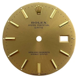 Genuine Rolex Oyster Perpetual Date 34mm Dial Champagne Gold 15037 - Picture 1 of 4