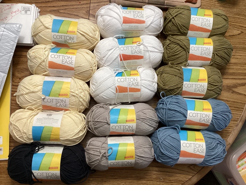 15 madejas marca León algodón fácil algodón/acrílico multicolor 207 yardas NUEVO Foto 1 de 1