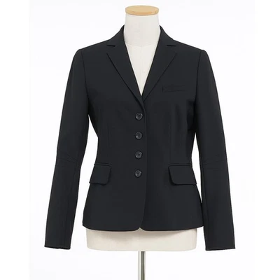 Akris Punto Classic 4 Button Blazer Size 12 Black Wool Single Breast Suit Jacket - Image 1 of 4